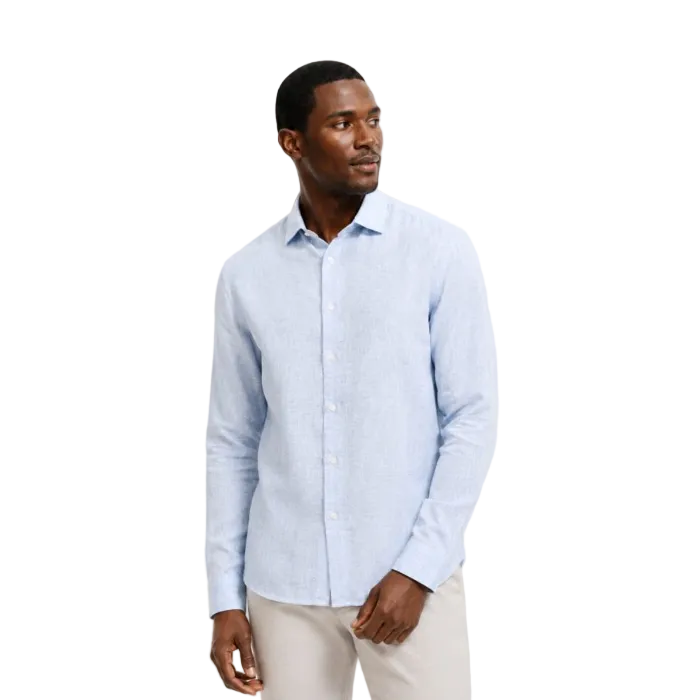 Carducci Men's Dimarco Linen Shirt-Light Blue CLS003-50-226