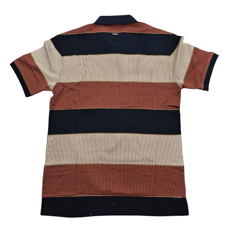 Polo Mens Golfer Vertical Stripe In Burgundy 0070574.