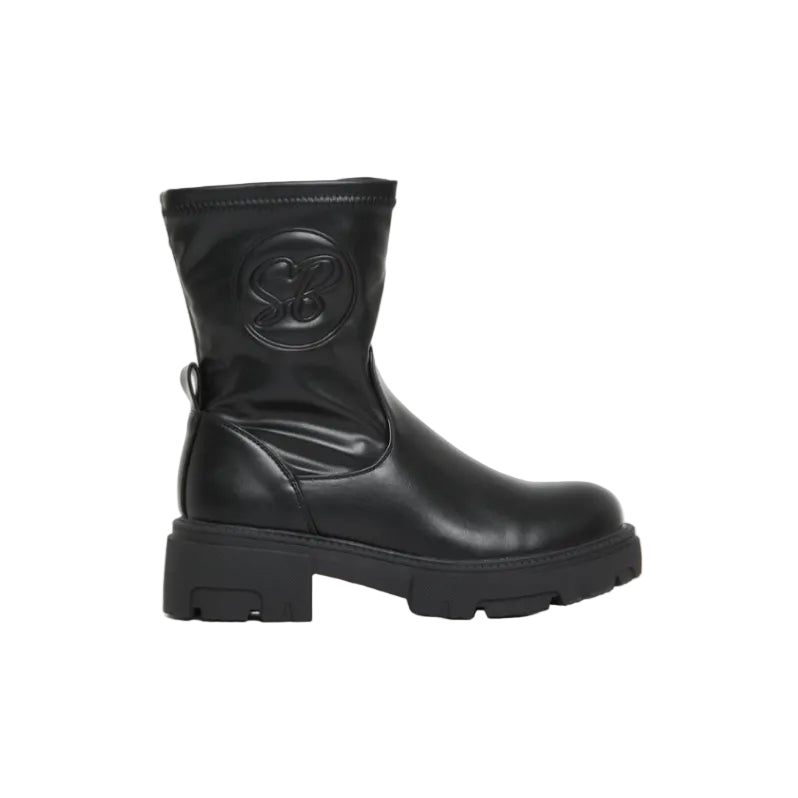 Sissyboy Ladies Stretch PU Boots - Black SH1014.