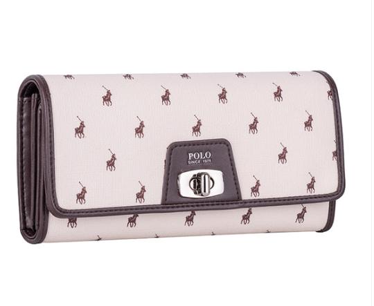 Polo Encore Trifold Purse-Cream POS539401.