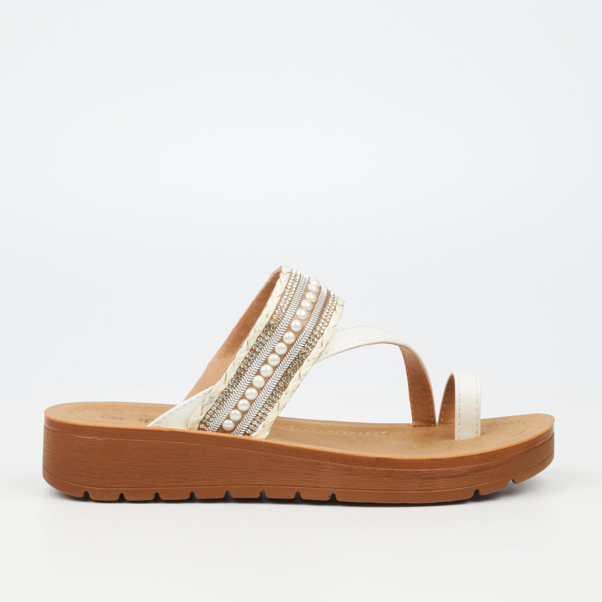 Butterfly Feet Xara 5 Faux Leather Flat Sandals (8007992410201)