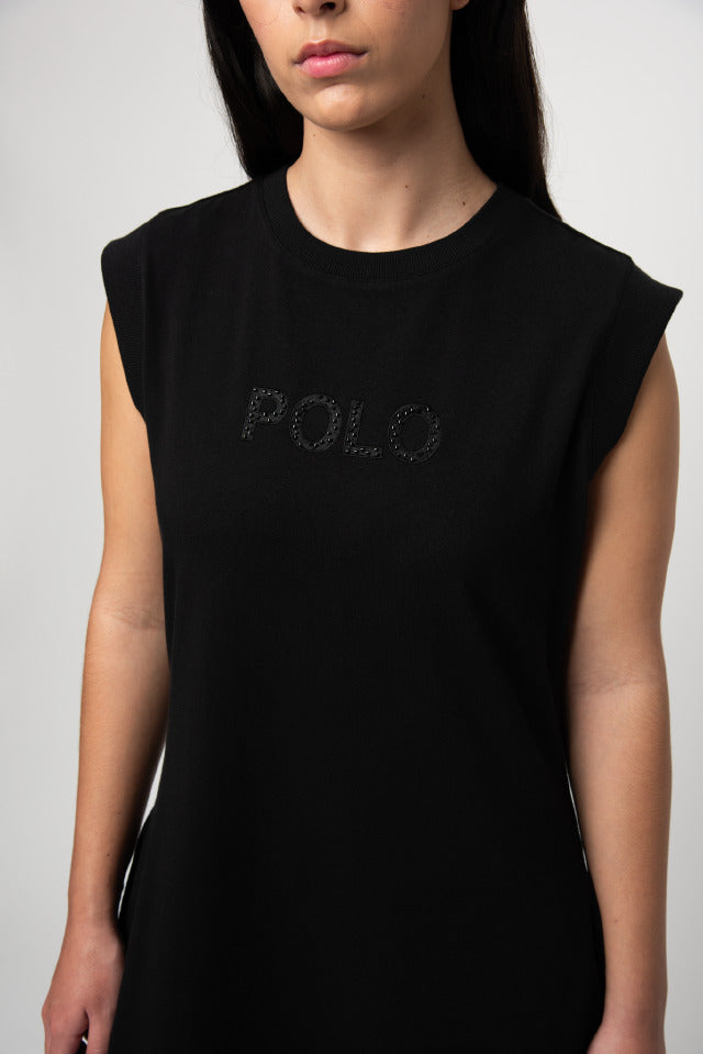 Polo Women Mila Short Sleeve Casual Dress Black