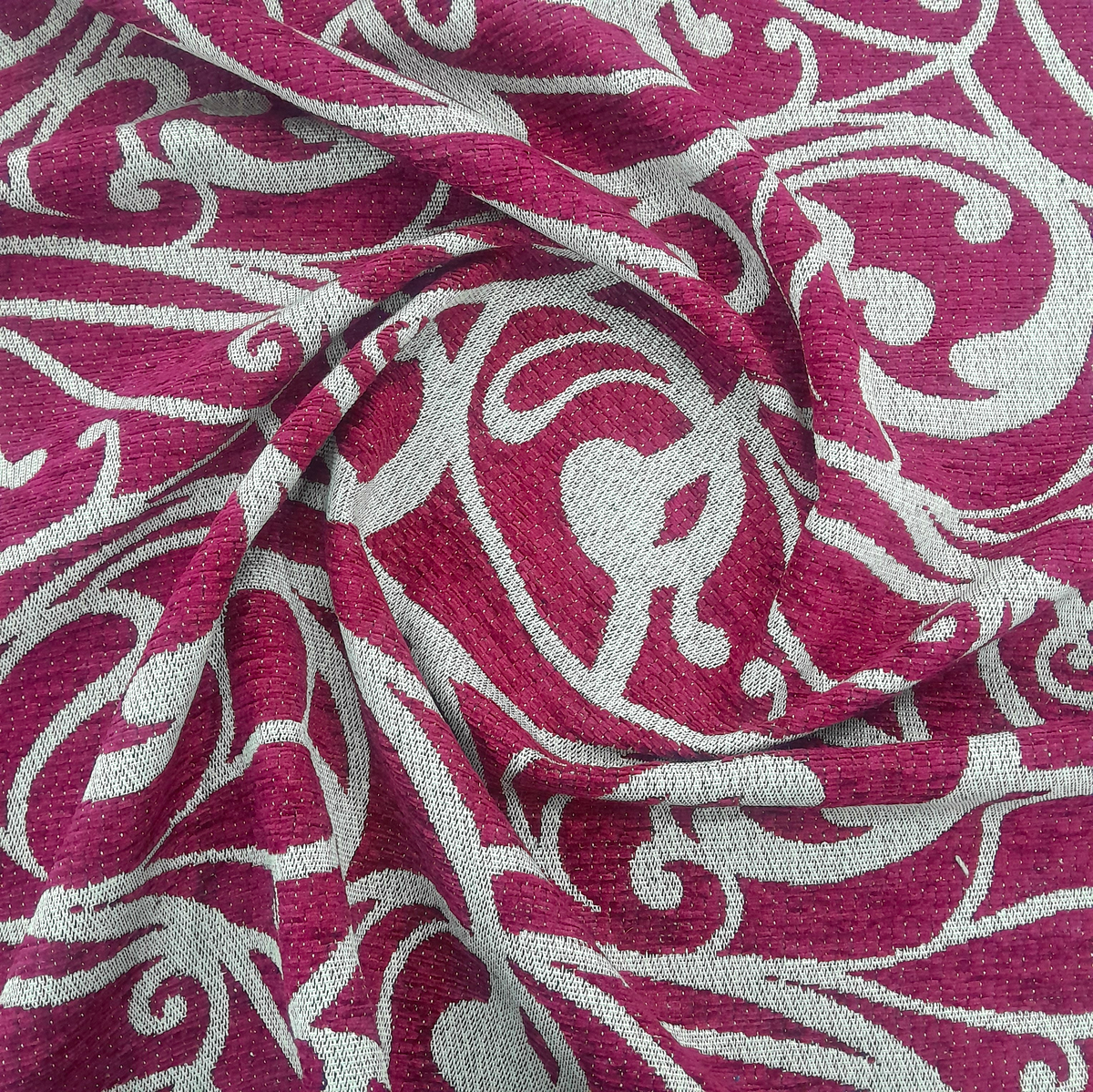 Fabric Upholstery Zamora Cerise Pink 140 cm