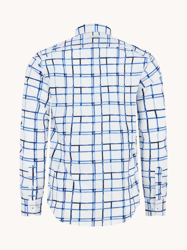 A Fish Name Fred Shirts A Fish Named Fred Men's Shirt Line Art -Cobalt Blue 33.013