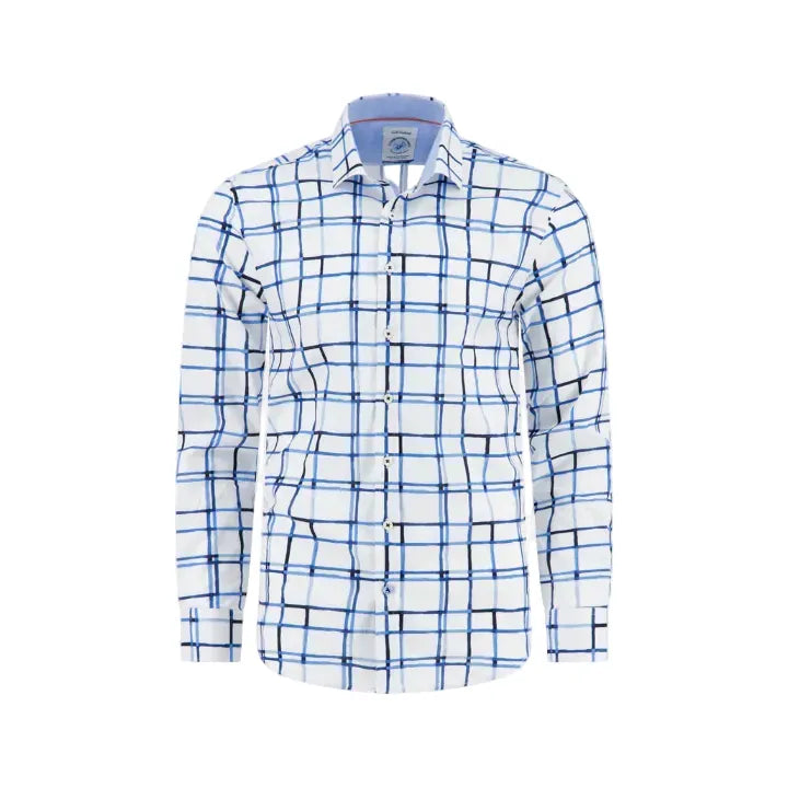 A Fish Name Fred Shirts A Fish Named Fred Men's Shirt Line Art -Cobalt Blue 33.013