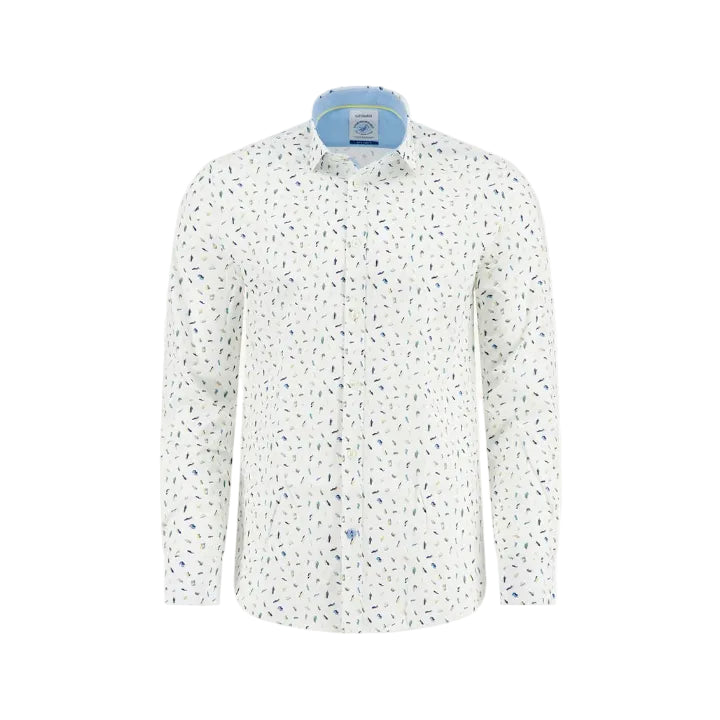 A Fish Name Fred Shirts A Fish Named Fred Men's Shirt Paint Strokes-Multicolor Green 33.002