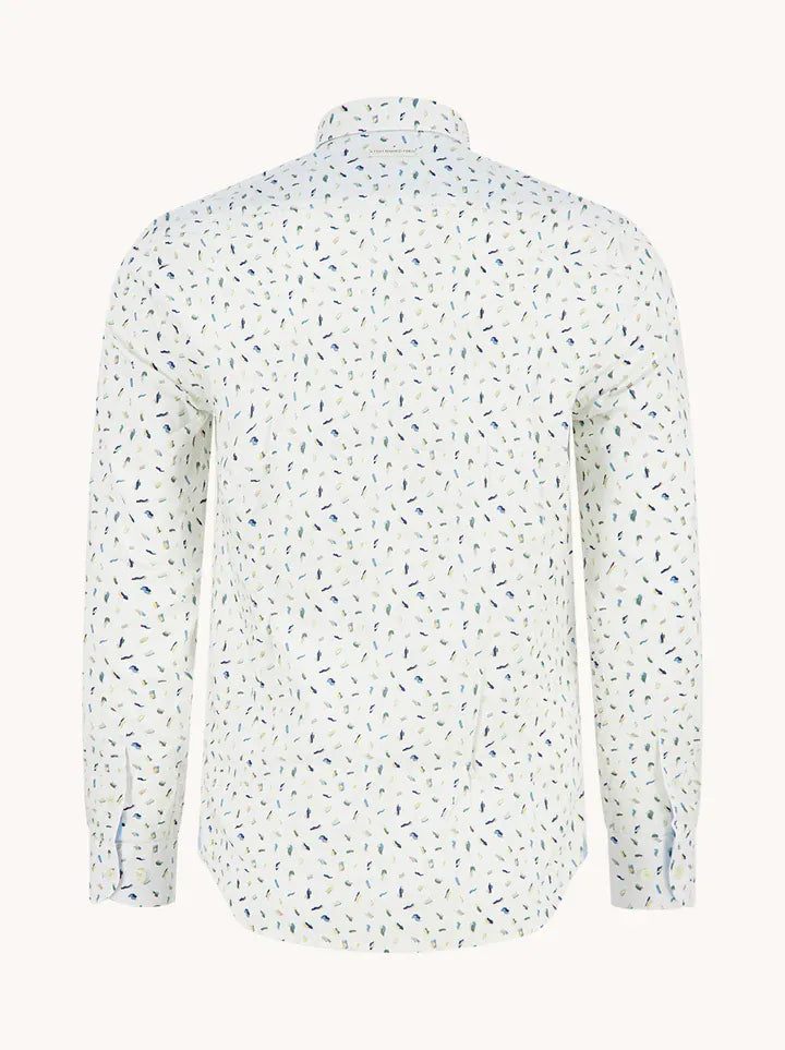 A Fish Name Fred Shirts A Fish Named Fred Men's Shirt Paint Strokes-Multicolor Green 33.002