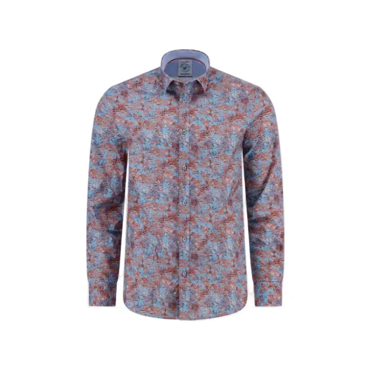 A Fish Name Fred Shirts A Fish Named Fred Men's Shirt Watercolor Lily-Burnt Orange 33.001