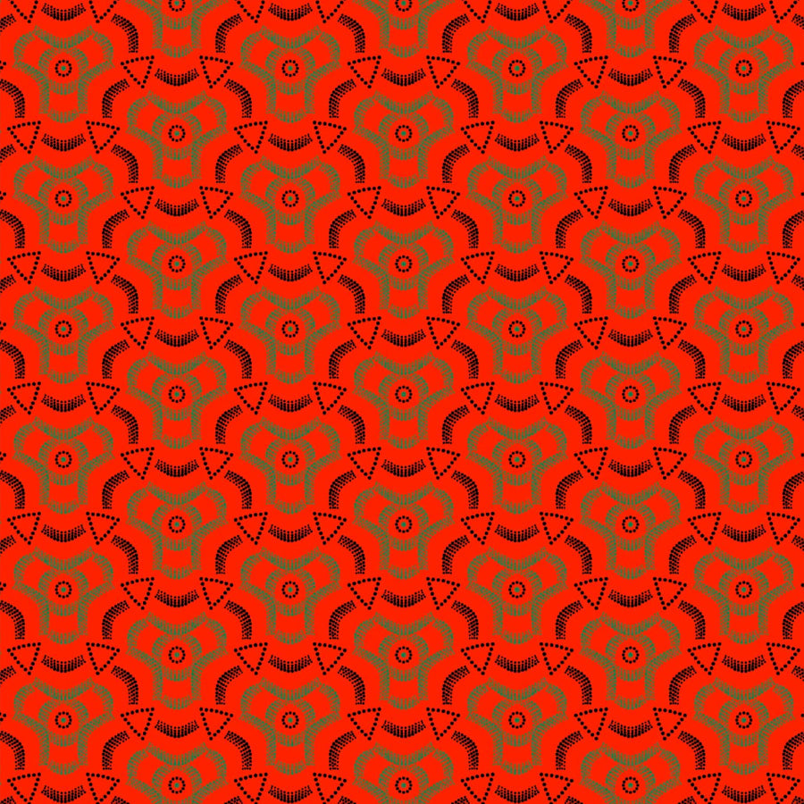 Original 3 Cat Fabric C/W16 DK Orange 90cm