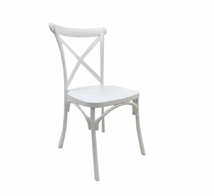 Catering Equipment Catering Equipment Adult Cross Back Chair White PP-684 (7460405543001)