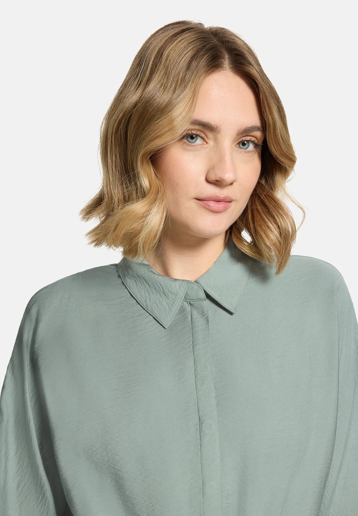Betty Barclay Ladies Button Down Blouse- Chinois Green 8031/1836.