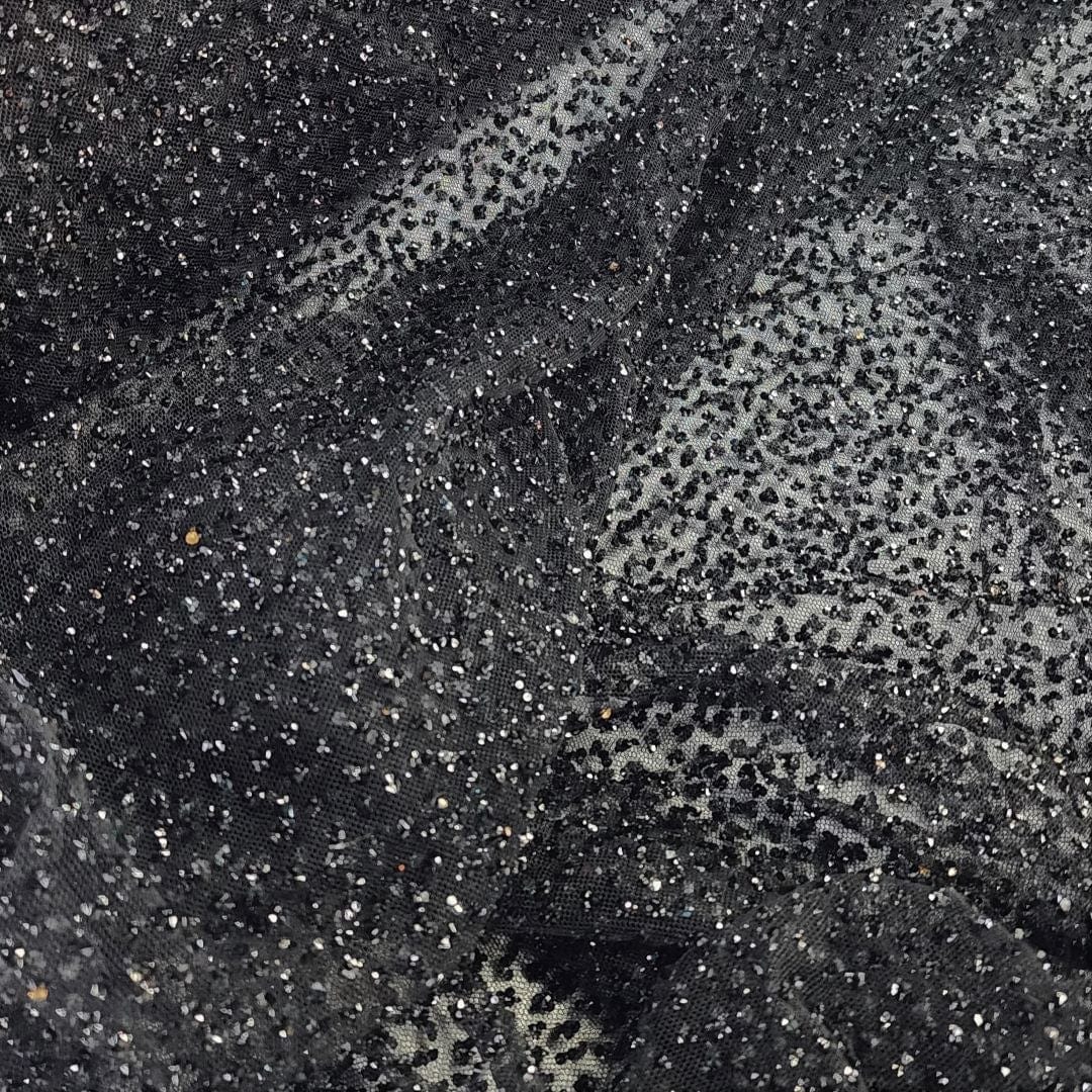 BEADED LACE Dress Fabrics Kendall Lace Fabric Black 140cm (7397285068889)