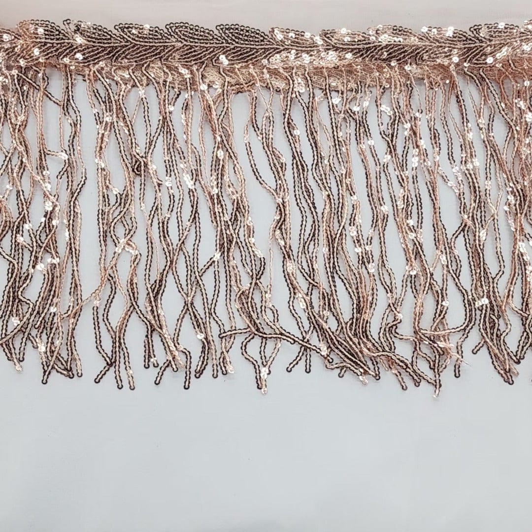 FRINGING HABBY Pink Sequin Fringing 20 cm (7758543519833)