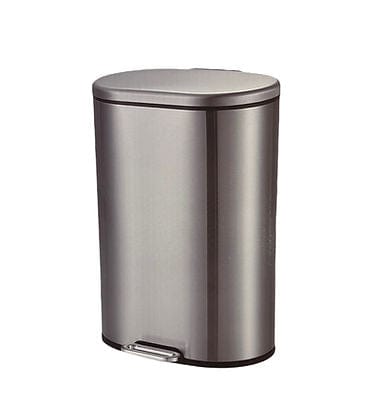 Continental Homeware DUST BIN Continental Homeware Oval Shape Pedal Bin Matte Silver 12L CH793 (7304616116313)