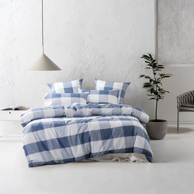 Linen House Duvet Cover 3/4 Linen House Alec Denim Duvet Cover Set (2143998607449)