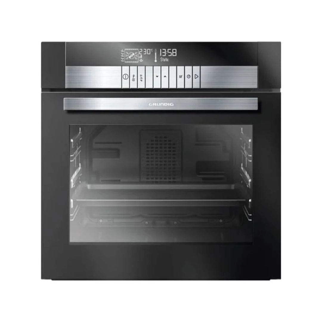 Grundig Ovens Grundig 60cm Black Steam Assist Electronic Multifunction Oven GEBD47000B (7156453146713)
