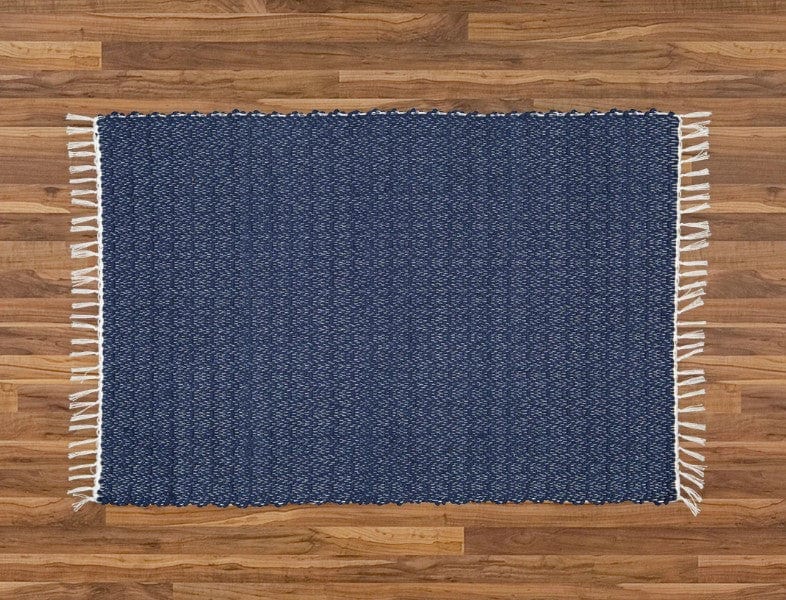 Amelia Jackson RUG Amelia Jackson Cotton Dhurrie Twill Navy 75X120 SBED021 (2061544357977)