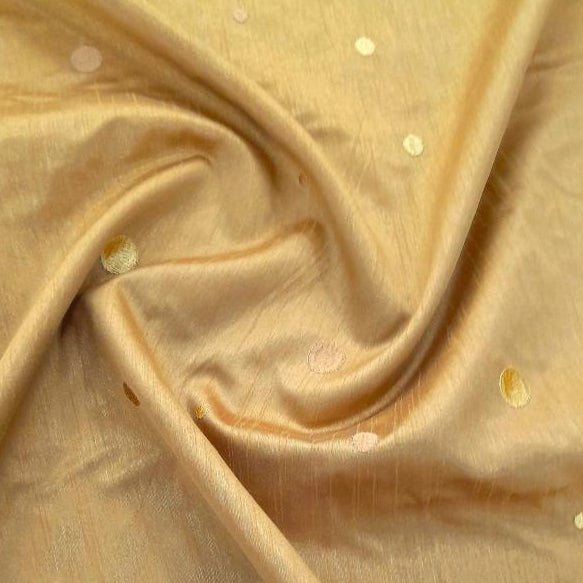 MSR Curtain Fabrics Oat Silk Two Tone Circle Embroidery 280 cm (7804414230617)