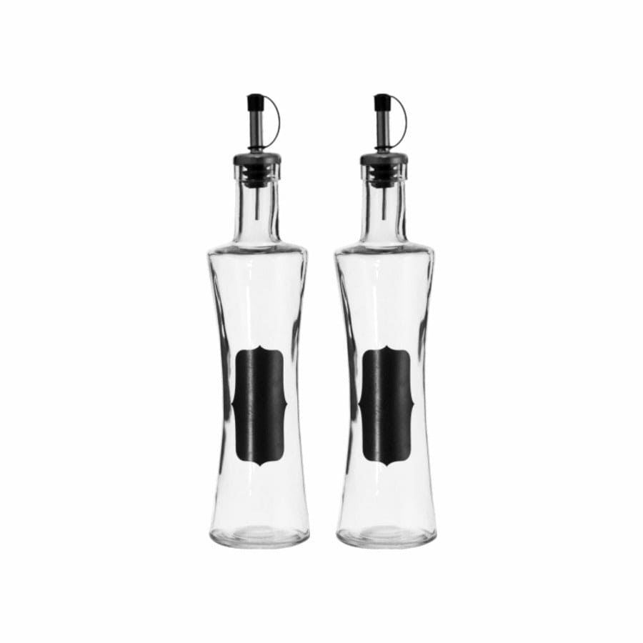 Regent SALT & PEPPER Regent Glass Oil & Vinegar Bottle With Notes & Pourer, 400ml 295mmx67mm 27644 (7336066449497)
