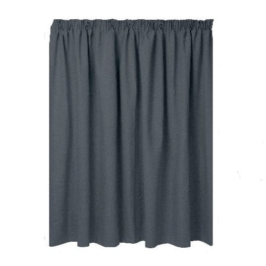 KUBU TAPED CURTAIN Kubu Jacquard Blockout Taped Curtain Ready To Hang Charcoal (7711110856793)