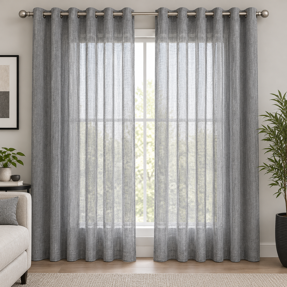 Blanco Sheer Fabric 280 cm
