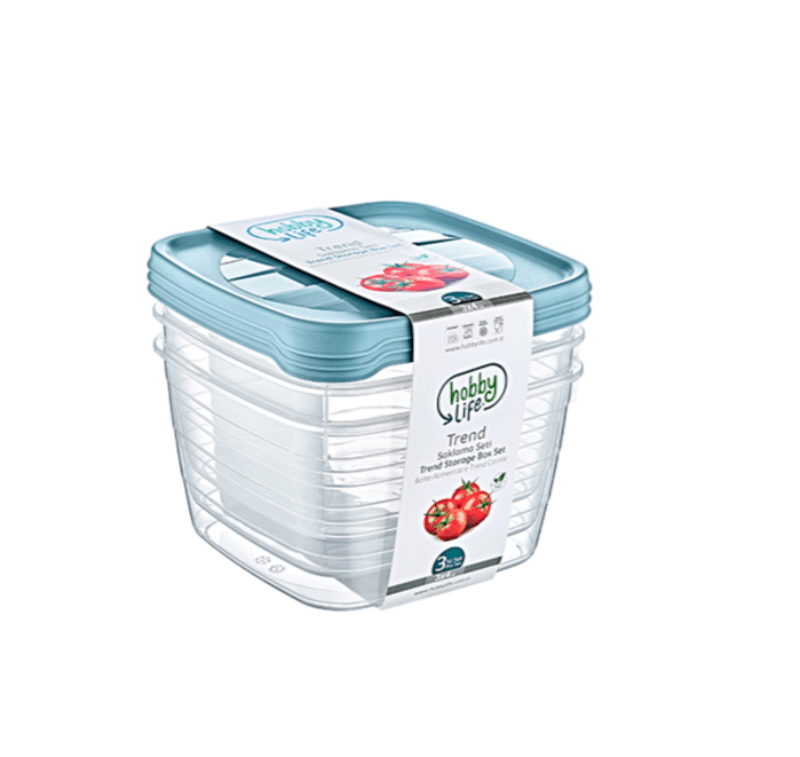 Hobby Life STORAGE CONTANER Hobby Life Trend Square Storage Container Set 3 x 4L (7296245104729)