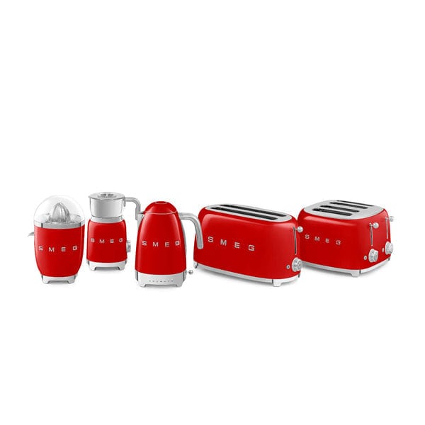 smeg Toaster Smeg Kettle & 4 Slice Toaster Set Red (7401233186905)