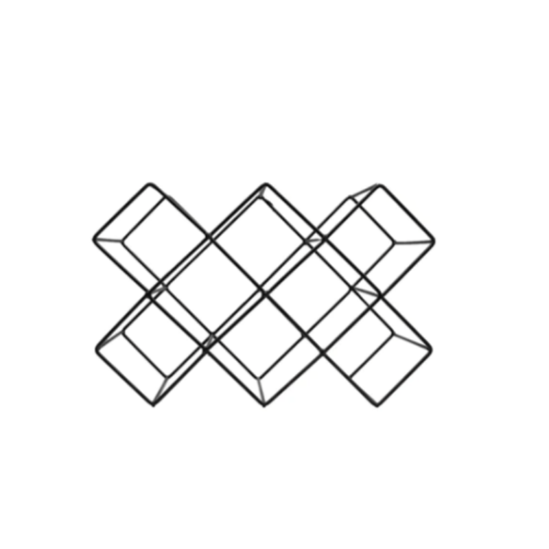 Excellent Houseware Wine Rack H & S Metal wine rack for 8 bottles Black (7288874270809)