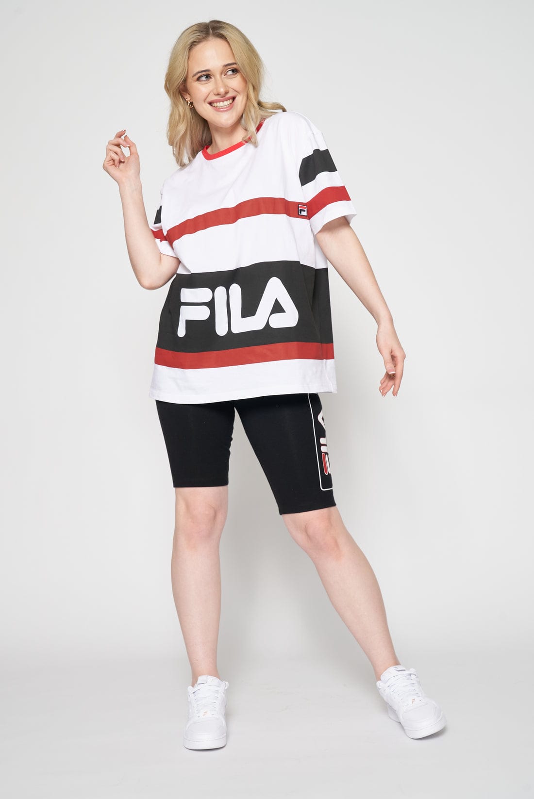 Fila Fila Mens Stella T-Shirt White/Black (7396289183833)
