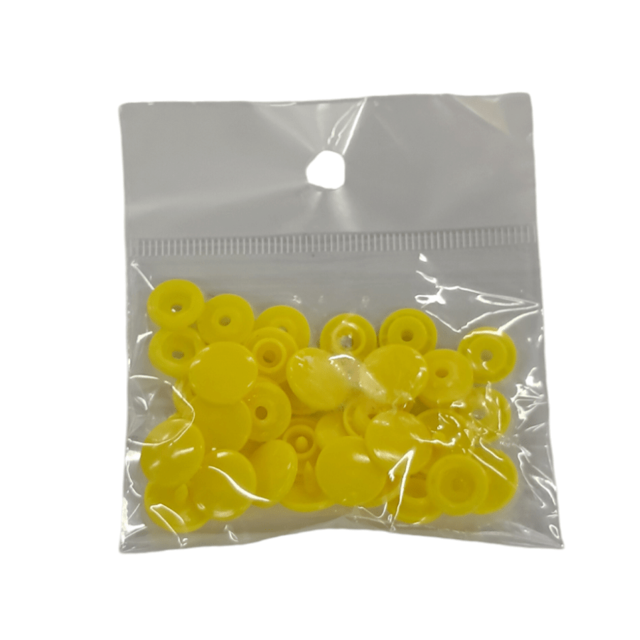 Press Stud Habby Yellow Plastic Press Studs (7817210986585)