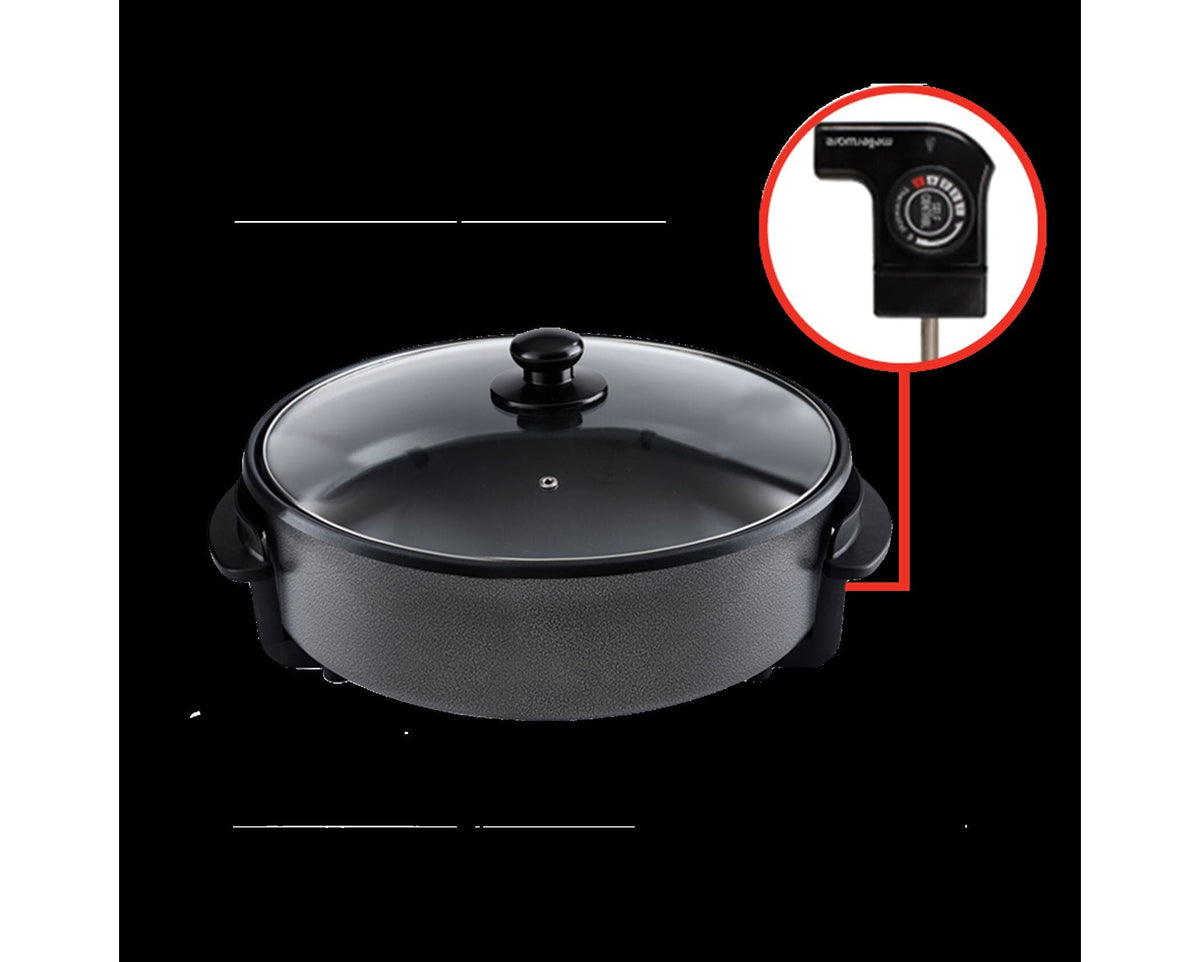 Mellerware Electric Frying Pan Mellerware Frying Pan Electric Non-Stick Black 35Cm 1500W Alonzo (7010837168217)
