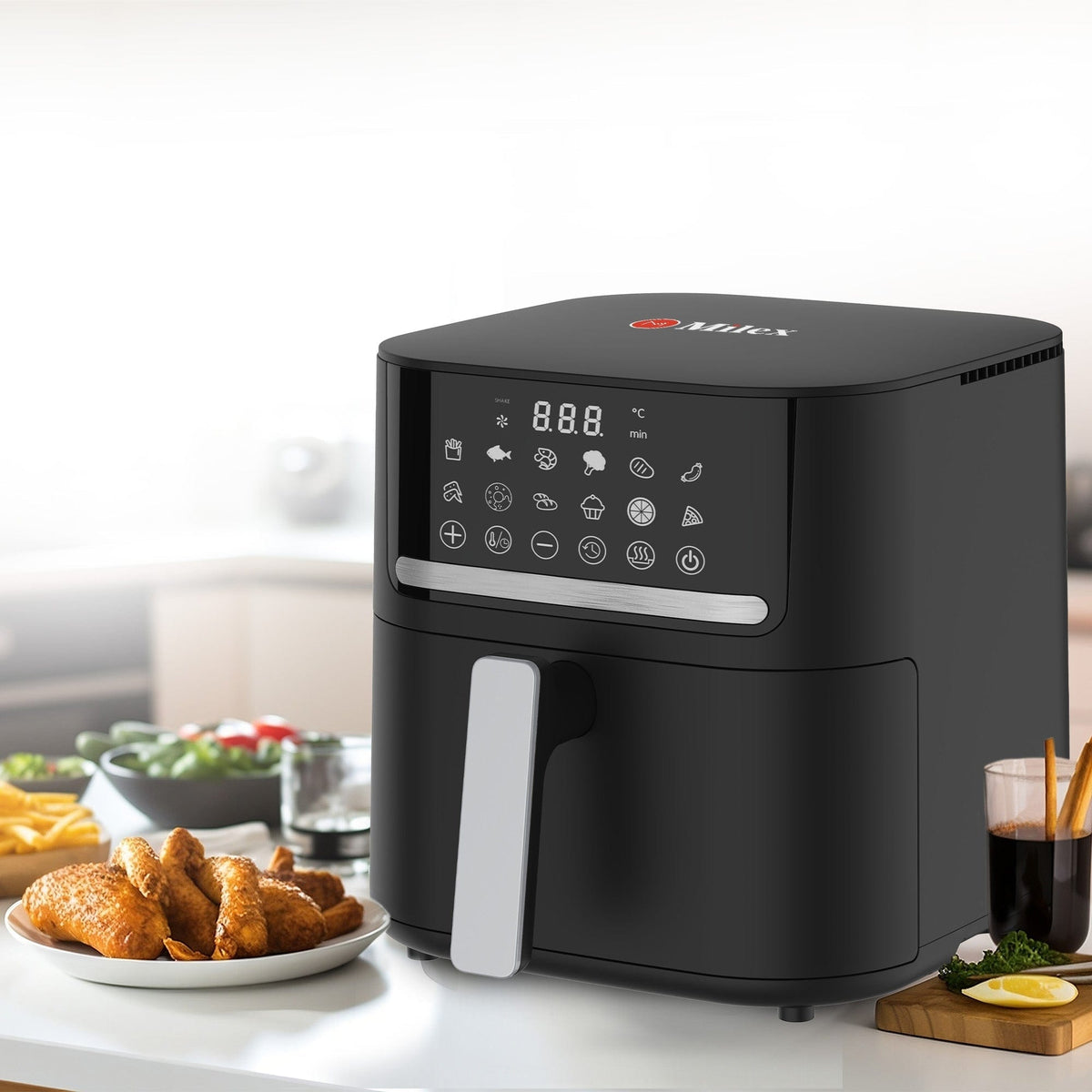 Milex 7L Digital Air Fryer Black MOA002 (7490608136281)