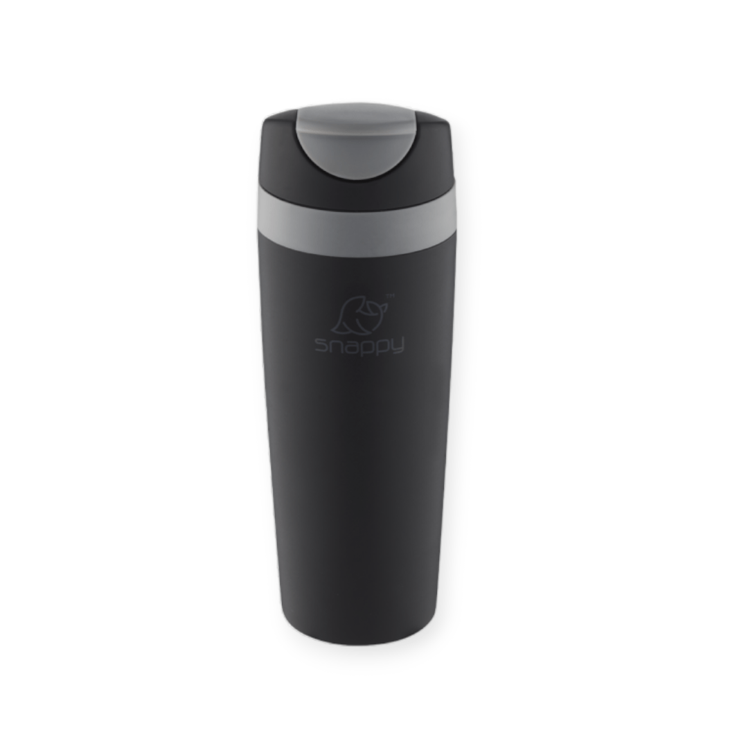 Snappy MUG Snappy Double Wall Plastic Tumbler 473ml Charcoal SN-DW400B (7306258579545)