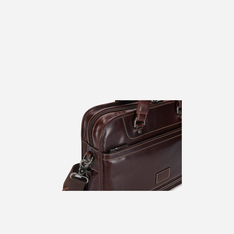 Jekyll & Hide Laptop bag Jekyll & Hide Oxford Medium Leather 15" Laptop Briefcase Espresso (7534230437977)