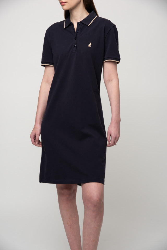Polo Women Leah Short Sleeve Golfer Dress Navy