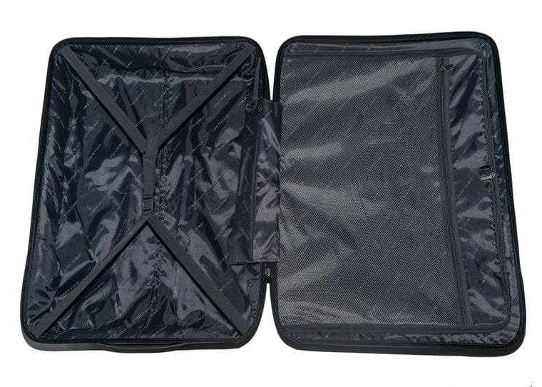 Gino De Vinci Luggage 70 CM Gino De Vinci Swirl Large Roller Case Black (7160873615449)