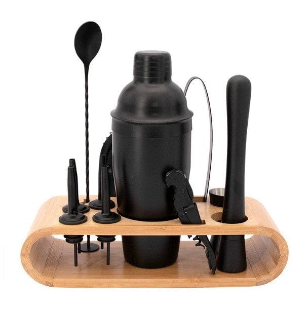 Regent Wine Bottle Regent 12 Piece Bar Butler Cocktail Bar Set Matte Black Caddy 12 Piece 73051