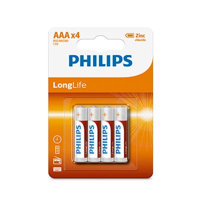 PHILIPS Batteries Philips Longlife Zinc AAA R03 Micro 1.5v (7401325035609)