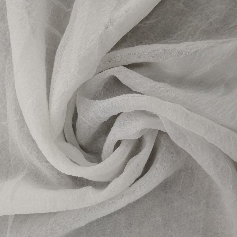 MHC World Lace & Voile Fabrics Crush Cornelly Voile White (7478073622617)