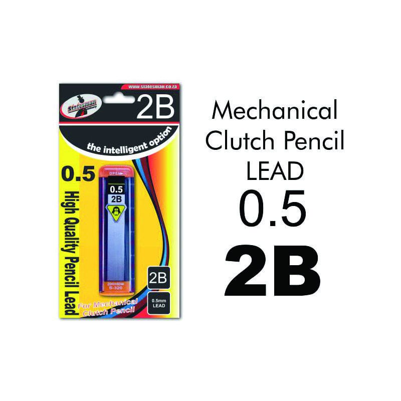 Stationary Tech & Office Statesman Mechanical Clutch 2B Pencil Lead 0.5mm (2061796802649)