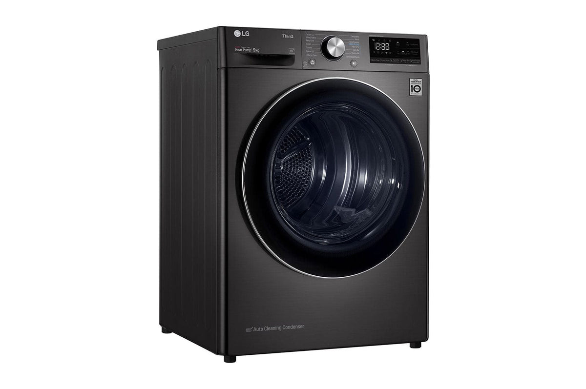 LG appliances LG  9kg Dual Inverter Heat Pump Dryer in Black Steel Finish RC90V9JV2W (2061582893145)