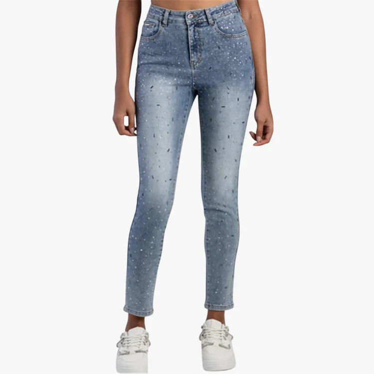 Sissy Boy Julz Mid Wasit Skinny Jean Scatter Bling Med Vintage