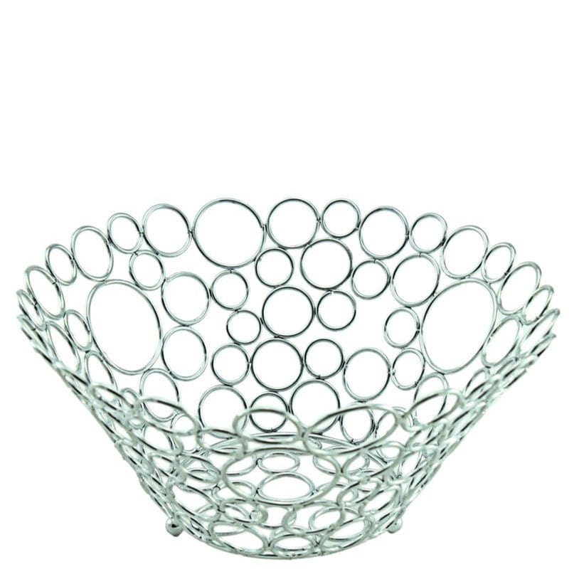 Stainless Steel fruit basket Chrome Circle Fruit Basket (6576435822681)