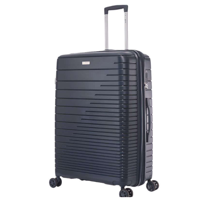 Travelmate Suitcase Travel Mate 55cm Hard Shell Zipper 8 Wheel Xbag Cabin Trolley TSA L-343 C - Navy (7759275524185)