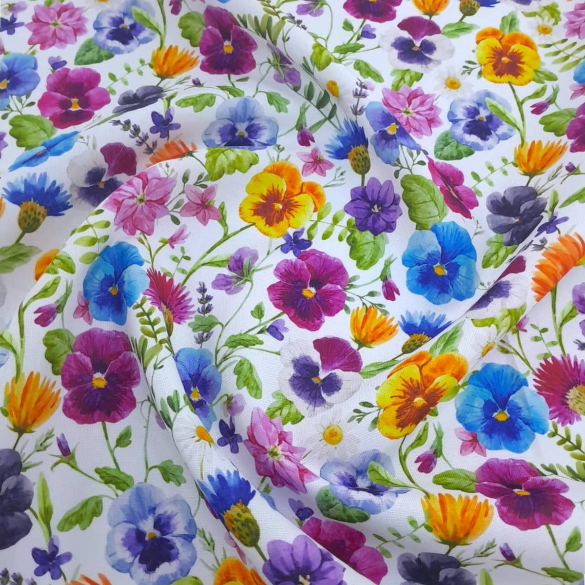 Loomcraft Fabrics Printed Mini Matt Printed Mini Matt Pansy 140 cm