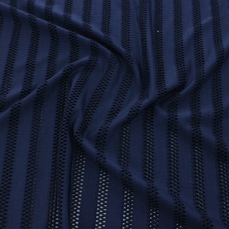 CROCHET KNITS Dress Fabrics Ink Atara Crochet Knit Fabric 150 cm (6634443898969)