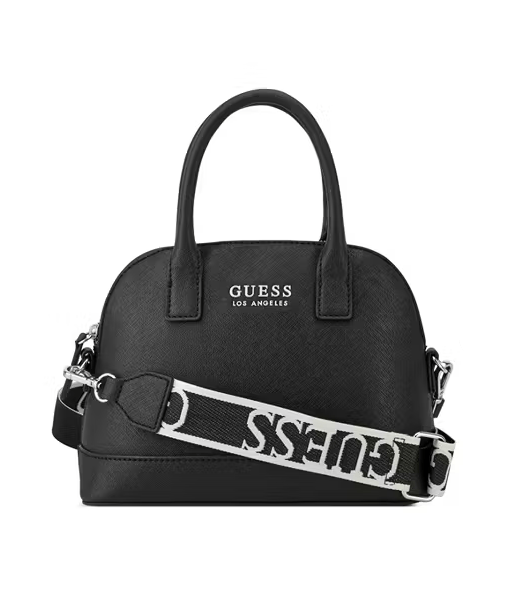 Guess Ladies Handbags Guess Women's Bag Berkton Dome Satchel Black (7795018367065)