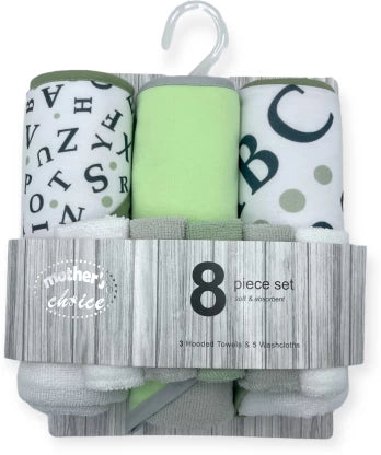 Mothers Choice Every Mothers Choice 8 Piece Towel And Facecloth Set ABC-123