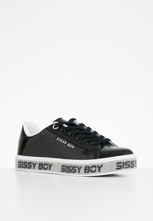 Sissy Boy Sneaker Ladies Patent Sneaker Black (7289980780633)