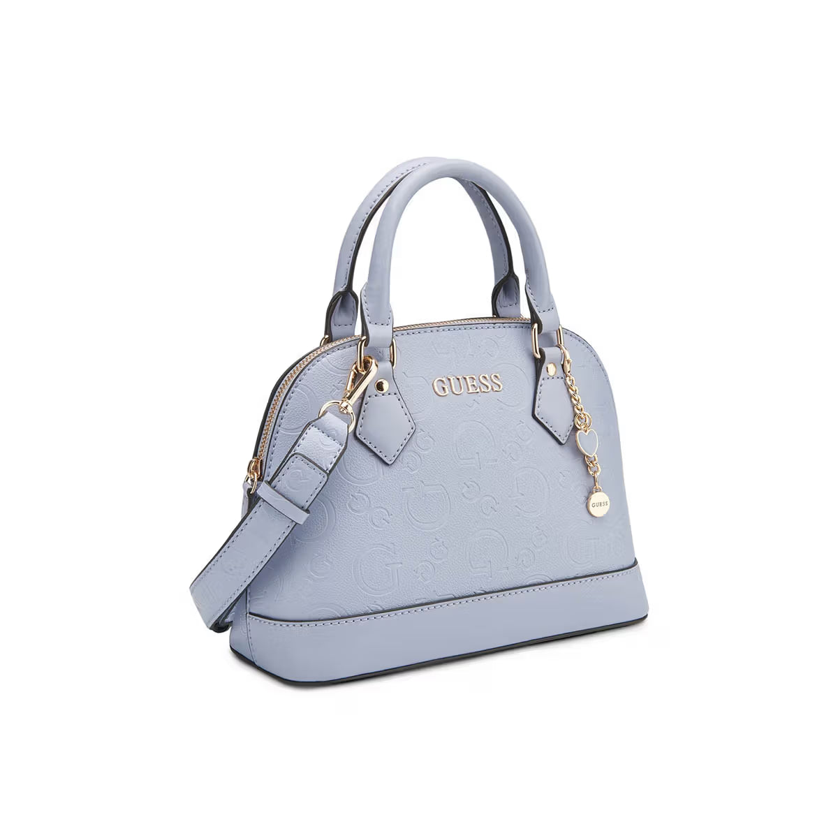 Guess Wisteria Textured Lexy Mini Top Zip Crossbody Bag (8040690384985)